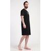 Pánská noční košile s krátkým rukávem Legend - černá