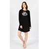 Dámská noční košile s dlouhým rukávem Good vibes - černá