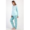 Dámské pyžamo dlouhé Denisa - mentolová