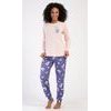 Dámské pyžamo dlouhé Good night - světle lososová