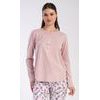 Dámské pyžamo dlouhé Linda - starorůžová
