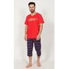 Pánské pyžamo kapri Indigo - červená