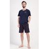 Pánské pyžamo šortky Rudolf - tmavě modrá