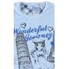 Dětské pyžamo dlouhé Vienetta Secret Dívka na cestách - modrá