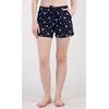 Dámské pyžamové šortky Listy - tmavě modrá
