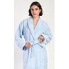 Dámský župan dlouhý se šálovým límcem Karolína - světle modrá