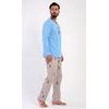 Pánské pyžamo dlouhé Bear - světle modrá