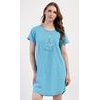 Dámské domácí šaty s krátkým rukávem Book - petrolejová