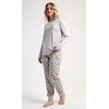 Dámské pyžamo dlouhé Poppy - šedá