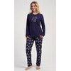 Dámské pyžamo dlouhé Sarah - tmavě modrá