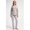 Dámské pyžamo dlouhé Paula - šedá