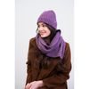 Čepice, šála - fialová