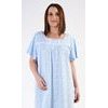 Dámská noční košile s krátkým rukávem Daniela - světle modrá