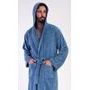 Pánský župan s kapucí Albert - modrošedá