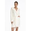 Hebký dámský župan Missy s ušima bílý