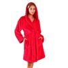 Dámský 3/4 hřejivý župan s kapucí LILLY EXTRA červená
