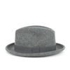 Dámský vlněný klobouk s úzkou krempou šedý