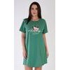 Dámská noční košile s krátkým rukávem Today is bautiful - smaragdová