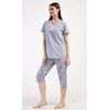 Dámské pyžamo kapri Mia - šedá