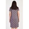 Dámská noční košile s krátkým rukávem Puntík - tmavě šedá