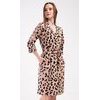 Dámský župan krátký Leopard - hnědá
