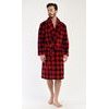 Pánský župan se šálovým límcem Kostka - červená
