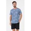 Pánské pyžamo šortky Šimon - modrá