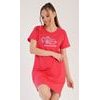 Dámská noční košile s krátkým rukávem Cassie - korálová
