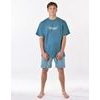 Pánské pyžamo krátké, šité, s potiskem 79190 - měsíc dunaj
