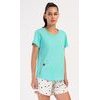 Dámské pyžamo šortky Pampeliška - mentolová