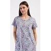 Dámske domáce šaty s krátkym rukávom Mia - šedá