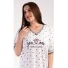 Dámská noční košile s krátkým rukávem Silvie - světle šedá