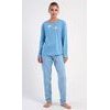 Dámské pyžamo dlouhé Natural life - modrošedá