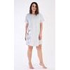 Dámská noční košile s krátkým rukávem Nicol - světle šedá