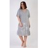 Dámská noční košile s krátkým rukávem Leona - šedá