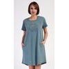 Dámské domácí šaty s krátkým rukávem Alžběta - petrolejová