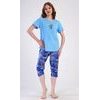 Dámské pyžamo kapri Eliza - modrá