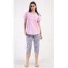 Dámské pyžamo kapri Mia - světle růžová