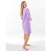 Dámská košilka noční dlouhý rukáv, šité, s potiskem 19175 - sacharóza levandulová