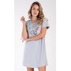 Dámská noční košile s krátkým rukávem Butterfly - šedá