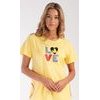 Dámské domácí šaty s krátkým rukávem Kačenka - žlutá