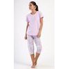Dámské pyžamo kapri Viola - světle fialová