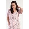 Dámské domácí šaty s krátkým rukávem Olivia - světle lososová