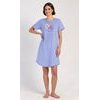 Dámská noční košile s krátkým rukávem Elizabeth - modrošedá