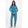 Dámské pyžamo dlouhé Malá žirafa - petrolejová