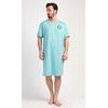 Pánská noční košile s krátkým rukávem Sea - šedá