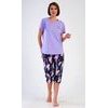 Dámské pyžamo kapri Flowers - fialová