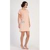 Dámská noční košile s krátkým rukávem Matylda - světle meruňková