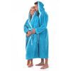 Dámský dlouhý savý župan s kapucí TAMPA duo tyrkysová