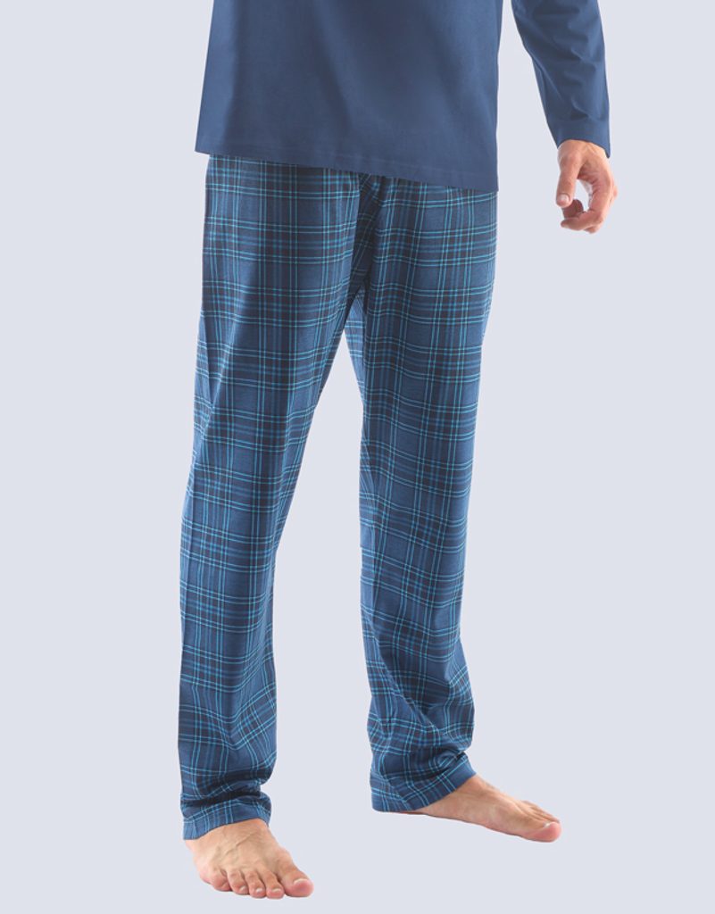 GINA pánské kalhoty dlouhé pyžamové pánské, šité, klasické, s potiskem  79821P - lékořice petrolejová | GINA | pyžamové kalhoty a šortky | Pánská  pyžama, Pánské | Perfektní Prádlo.cz | Pohodlné noční prádlo,